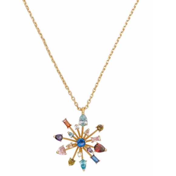 KATE SPADE • Firework Floral Pendant Necklace and Earrings Set - Picture 2 of 8